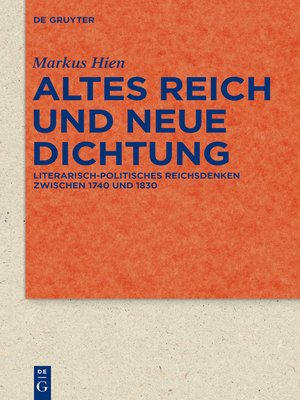 cover image of Altes Reich und Neue Dichtung